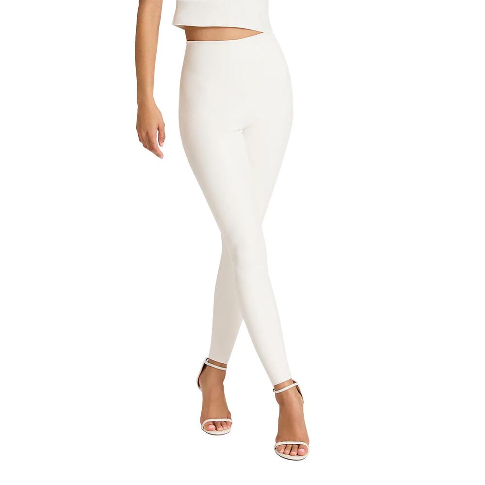 NWT Commando Women's Faux Leather Leggings, White, Size Large